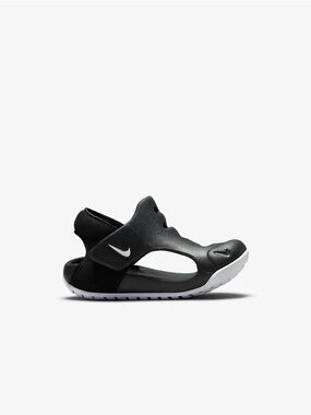 Nike Sunray Protect 3 Toddler Kids Black and White Velcro Sandals Size 9 Unisex
